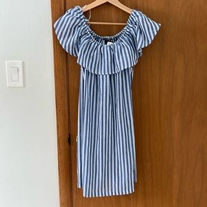 blue stripe dress